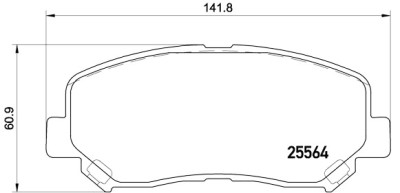 Jogo de 4 pastilhas de freio BREMBO P 49 045