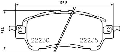 Jogo de 4 pastilhas de freio BREMBO P 49 055
