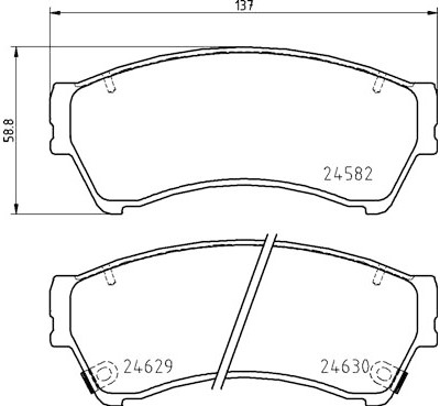 Jogo de 4 pastilhas de freio BREMBO P 49 060