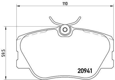 Jogo de 4 pastilhas de freio BREMBO P 50 008