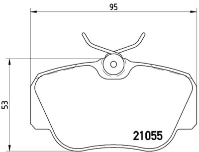 Jogo de 4 pastilhas de freio BREMBO P 50 011