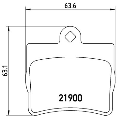 Jogo de 4 pastilhas de freio BREMBO P 50 024