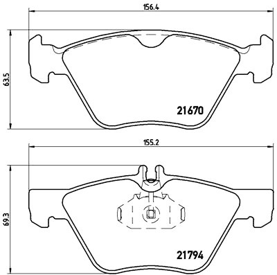 Jogo de 4 pastilhas de freio BREMBO P 50 026