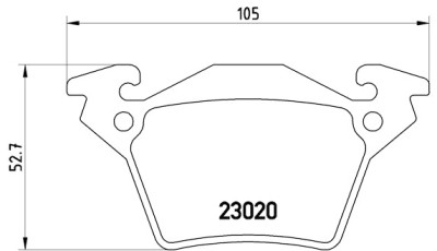 Jogo de 4 pastilhas de freio BREMBO P 50 032
