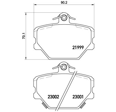 Jogo de 4 pastilhas de freio BREMBO P 50 038