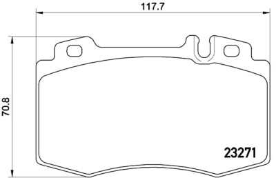 Jogo de 4 pastilhas de freio BREMBO P 50 041