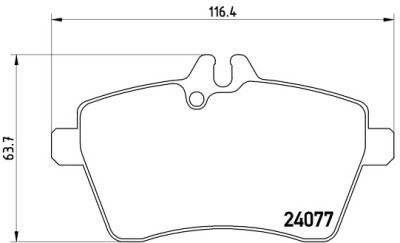 Jogo de 4 pastilhas de freio BREMBO P 50 054