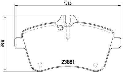 Jogo de 4 pastilhas de freio com lado de instalação BREMBO P 50 057