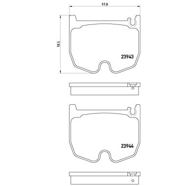Conjunto de 8 pastilhas de freio BREMBO P 50 062