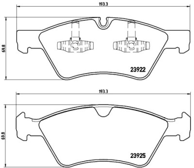 Jogo de 4 pastilhas de freio BREMBO P 50 063