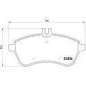 Jogo de 4 pastilhas de travao com lado de instalacao direccional Brake Pads