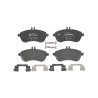 Jogo de 4 pastilhas de travao com lado de instalacao direccional Brake Pads