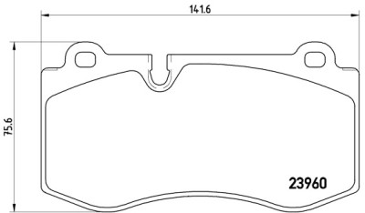 Jogo de 4 pastilhas de freio com lado de instalação BREMBO P 50 074