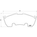 Jogo de 4 pastilhas de freio BREMBO P 50 079
