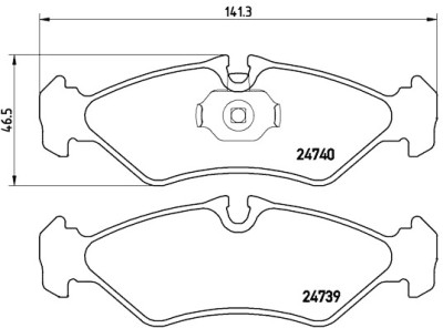 Jogo de 4 pastilhas de freio BREMBO P 50 081