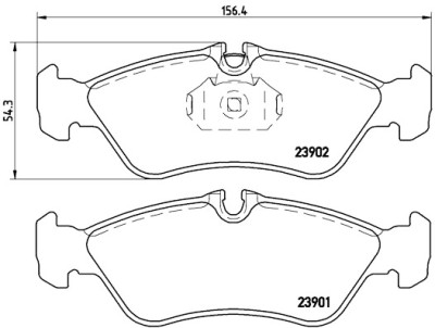 Jogo de 4 pastilhas de freio BREMBO P 50 082