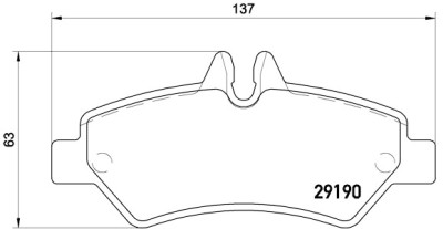 Jogo de 4 pastilhas de freio BREMBO P 50 084