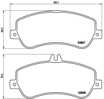 Jogo de 4 pastilhas de freio BREMBO P 50 086