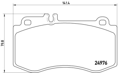 Jogo de 4 pastilhas de freio BREMBO P 50 087
