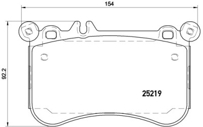 Jogo de 4 pastilhas de freio BREMBO P 50 097