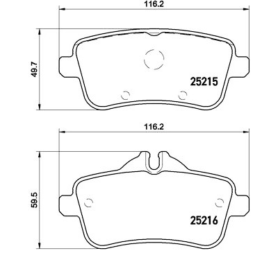 Conjunto de 4 pastilhas de freio BREMBO P 50 101