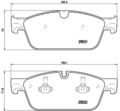 Jogo de 4 pastilhas de freio BREMBO P 50 102