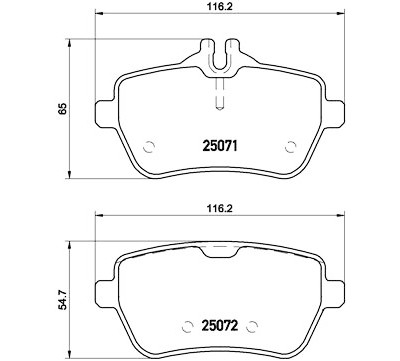 Jogo de 4 pastilhas de freio BREMBO P 50 103