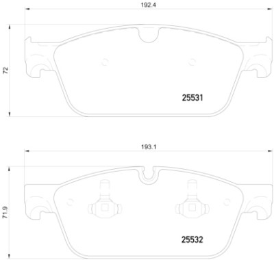 Jogo de 4 pastilhas de freio BREMBO P 50 112