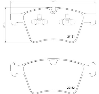 Jogo de 4 pastilhas de freio BREMBO P 50 115