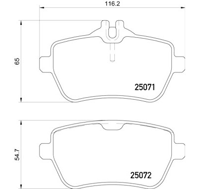 Jogo de 4 pastilhas de freio BREMBO P 50 117