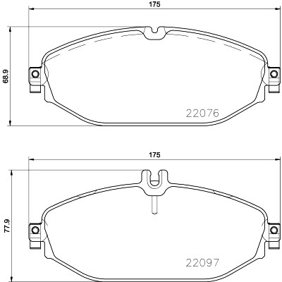Jogo de 4 pastilhas de freio BREMBO P 50 124
