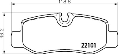 Jogo de 4 pastilhas de freio BREMBO P 50 126