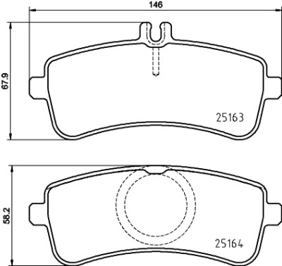 Jogo de 4 pastilhas de freio BREMBO P 50 132