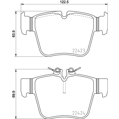 Jogo de 4 pastilhas de freio BREMBO P 50 133