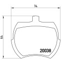 Jogo de 4 pastilhas de freio BREMBO P 52 002