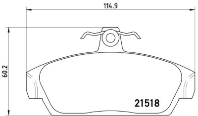 Jogo de 4 pastilhas de freio BREMBO P 52 015
