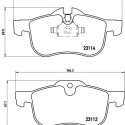 Jogo de 4 pastilhas de freio BREMBO P 52 017