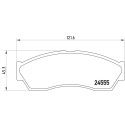 Jogo de 4 pastilhas de freio BREMBO P 52 019