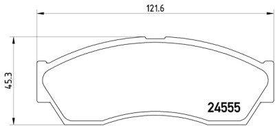 Jogo de 4 pastilhas de freio BREMBO P 52 019