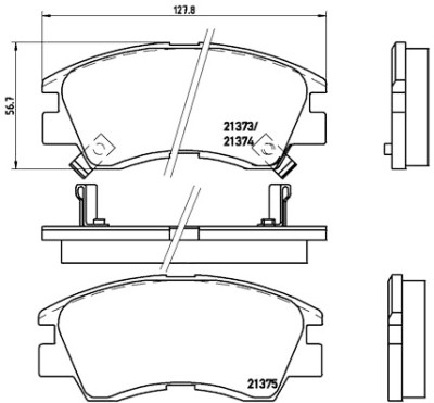 Jogo de 4 pastilhas de freio BREMBO P 54 008