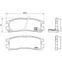 Jogo de 4 pastilhas de freio BREMBO P 54 012