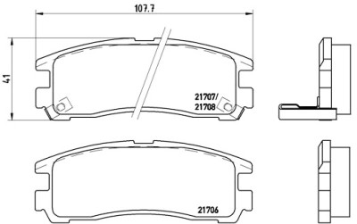 Jogo de 4 pastilhas de freio BREMBO P 54 012