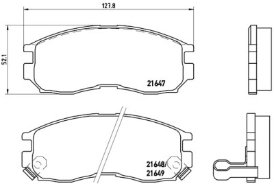 Jogo de 4 pastilhas de freio BREMBO P 54 014
