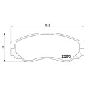 Jogo de 4 pastilhas de freio BREMBO P 54 020