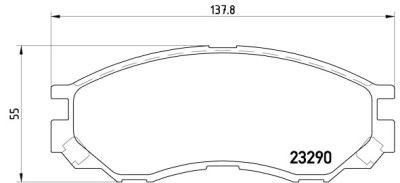 Jogo de 4 pastilhas de freio BREMBO P 54 020
