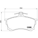 Jogo de 4 pastilhas de freio BREMBO P 54 021