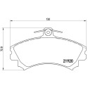 Jogo de 4 pastilhas de freio BREMBO P 54 022