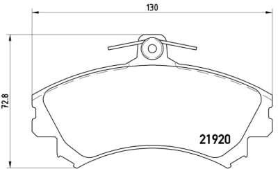 Jogo de 4 pastilhas de freio BREMBO P 54 022