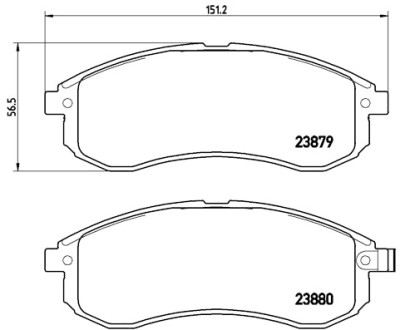 Jogo de 4 pastilhas de freio BREMBO P 54 033