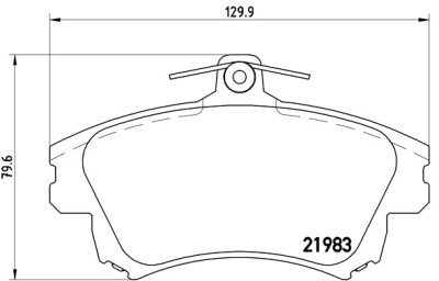 Jogo de 4 pastilhas de freio BREMBO P 54 036